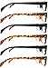 Reading Glasses 1.50 | 6-Pack Stylish Readers for Men and Women | Lightweight Eyeglasses | 3 Black & 3 Tortoise [1.50]