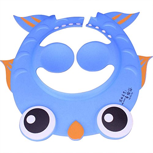 GZQ 2pcs Baby Shower Cap Safe Shampoo Bathing Soft Adjustable Hat with Ear Protection Pads for Toddler Kids Children (Blue) - Thumbnail 5