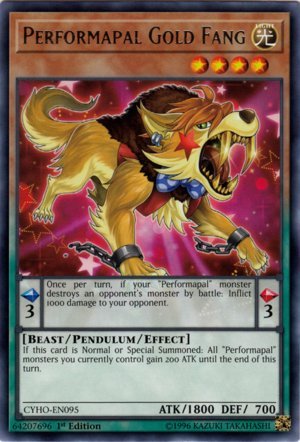 Yu-Gi-Oh! - Performapal Gold Fang - CYHO-EN095 - Rare - 1st Edition - Cybernetic Horizon
