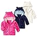 XWDA Baby Girl' Solid Micro Fleece Jacket with Lined Hood (12-18 Months,Pink)