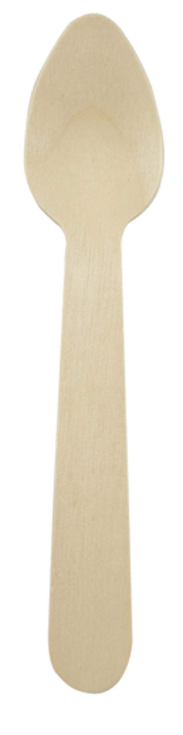Mini Wooden Spoon (Case of 3000), PacknWood - Biodegradable and Compostable Small Wood Spoons (4.33" Long) 210CCB11