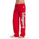 LIFEGUARD Fleece, Sweatpants with Pockets on Both Sides - Red Cotton Polyester 50/50.(X Large)