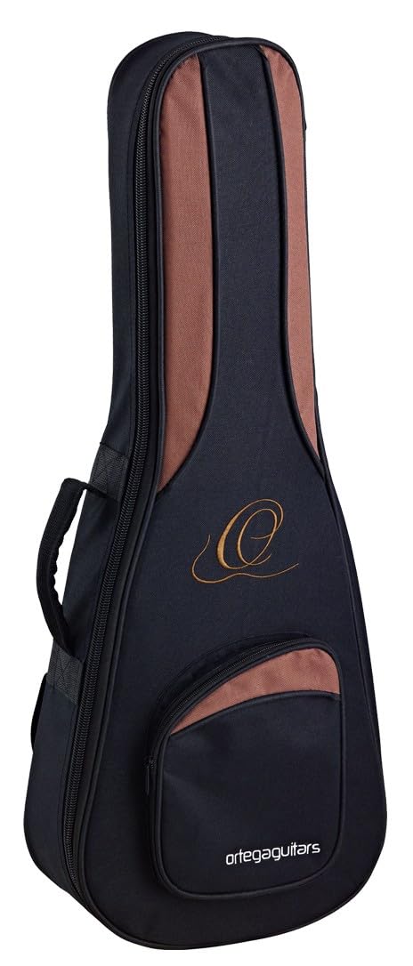 Ortega Guitars Pro Series Bag - Baritone Ukulele Bag - Height 78 cm - Wide Neck Brace - Shoulder Straps - Nylon, Black (OUGB-BS)