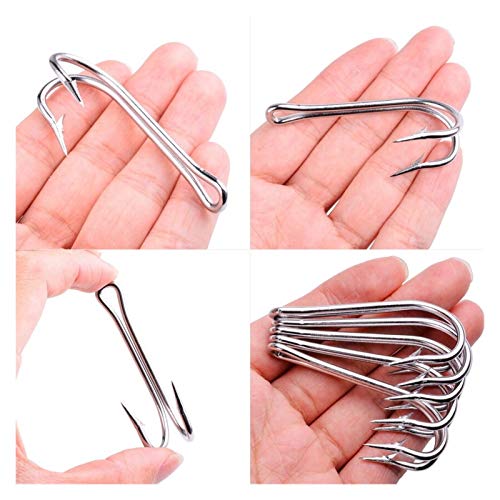 KKAAMYND 50pcs Edelstahl 19# -28# Süßwasser Carbon-Weiß-Köder-Halter Fishhook Angelhaken Set Köderhalter Angelhaken – Bild 6