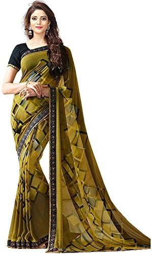 Macube Georgette Saree With Blouse Piece