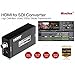 Mirabox 1080P MINI 3G HDMI to SDI Converter BNC Port SDI/HD SDI/3G SDI Signal for Home Theater, Black (US Two-Pin Plug)