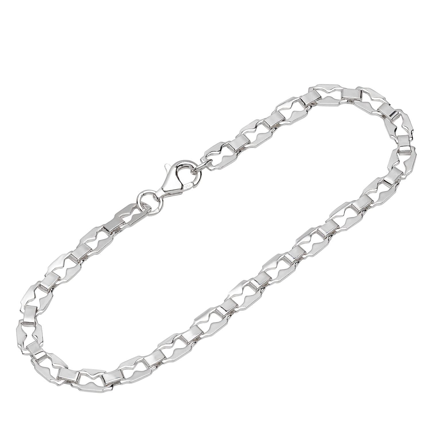 NKlaus bracelet 925 sterling silver 21cm calla chain ladies designer bracelet exquisite 12684