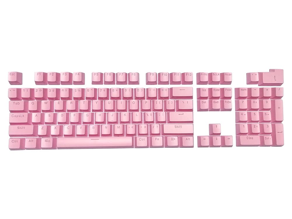 Feicuan Universal 104 Keyset Keycap ABS Colorful Backlit Replacement Key Cap Cover for Mechanical Keyboard (Without Keyboard) - Pink
