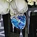 SIVERY 'Love in Eiffel' Stud Earrings with Blue Crystal, Jewelry for Women Gifts for Her (Blessed Love Necklace)