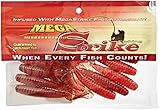 Megastrike Mega Grub Fishing Lure, 10 Per Bag (5-Inch, Motor Oil with Red Flakes)