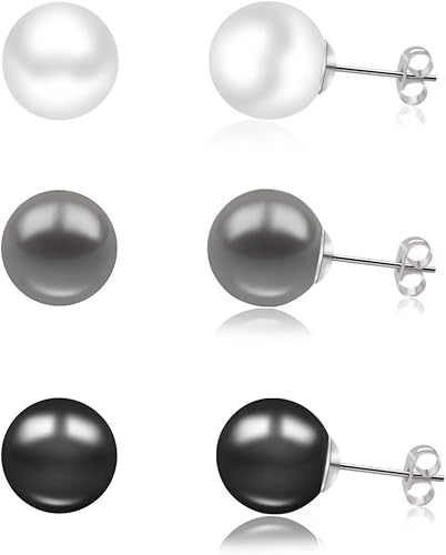 Amazon Com Pearl Earrings For Girls Color Pink Pouple Pearl