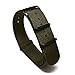 Nato Skull 20mm NATO Watch Band Strap with PVD Buckles in Military Green
