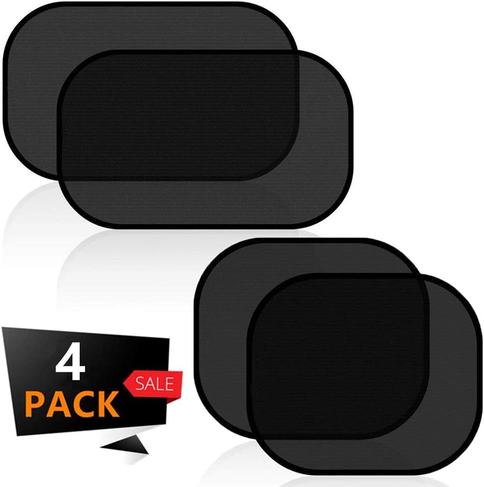 Car Window Shades for Baby (4 Pack) Car Sun Shades for Kids, 80 GSM Sun Shades for Car Windows Baby, Universal Car Blinds for All Cars