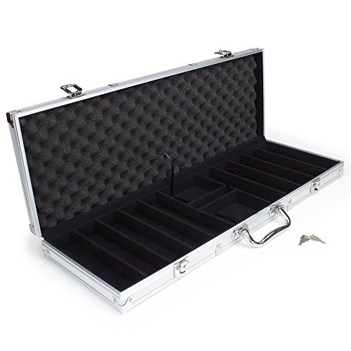 500 Count Showdown Poker Set – 13.5 Gram Clay Composite Chips with Aluminum Case, Playing Cards, & Dealer Button for Texas Hold’em, Blackjack, & Casino Games by Claysmith Gaming