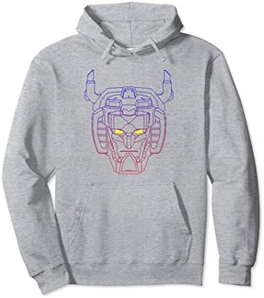 Unisex Voltron Legendary Defender Helmut in Blue and Red Hoodie Large Heather Grey