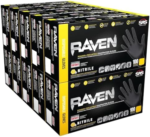 Amazon.com: SAS Safety RAVEN HiViz Neon Green Nitrile Gloves