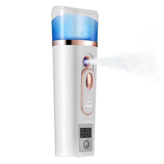 Frcolor Handy Mist Sprayer Face Steamer Nano Mister for Skin Care, Face
