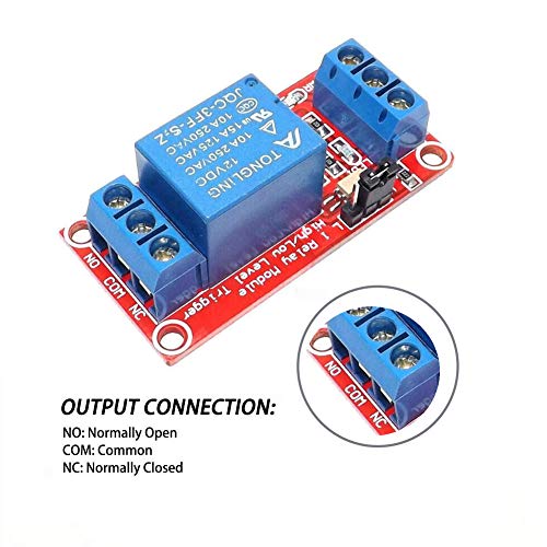 Youngneer 12v Relay Board Raspberry Arduino Relay Module 1 Channel Opto-Isolated High or Low Level Trigger