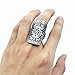 ELFASIO Mens Stainless Steel Ring Silver Warrior Shield Jewelry US Size 7-13