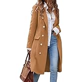 IDEALSANXUN Womens Long Wool Coat for Women Fall Winter Trench Coat Trendy Jackets