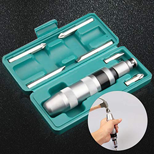 Tuscom 7Pcs Impact Screwdriver Set Drive Manual Reversible Impact Driver Disengage Brake Caliper Screws Rusted Fasteners or Frozen Bolts Repair Tools (7 Piece)