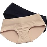 XINSHUN Padding Panties Push up Panties Fake Seemless Padding Briefs Silicone Hip padship Padded Pantie Butt Pads Beige