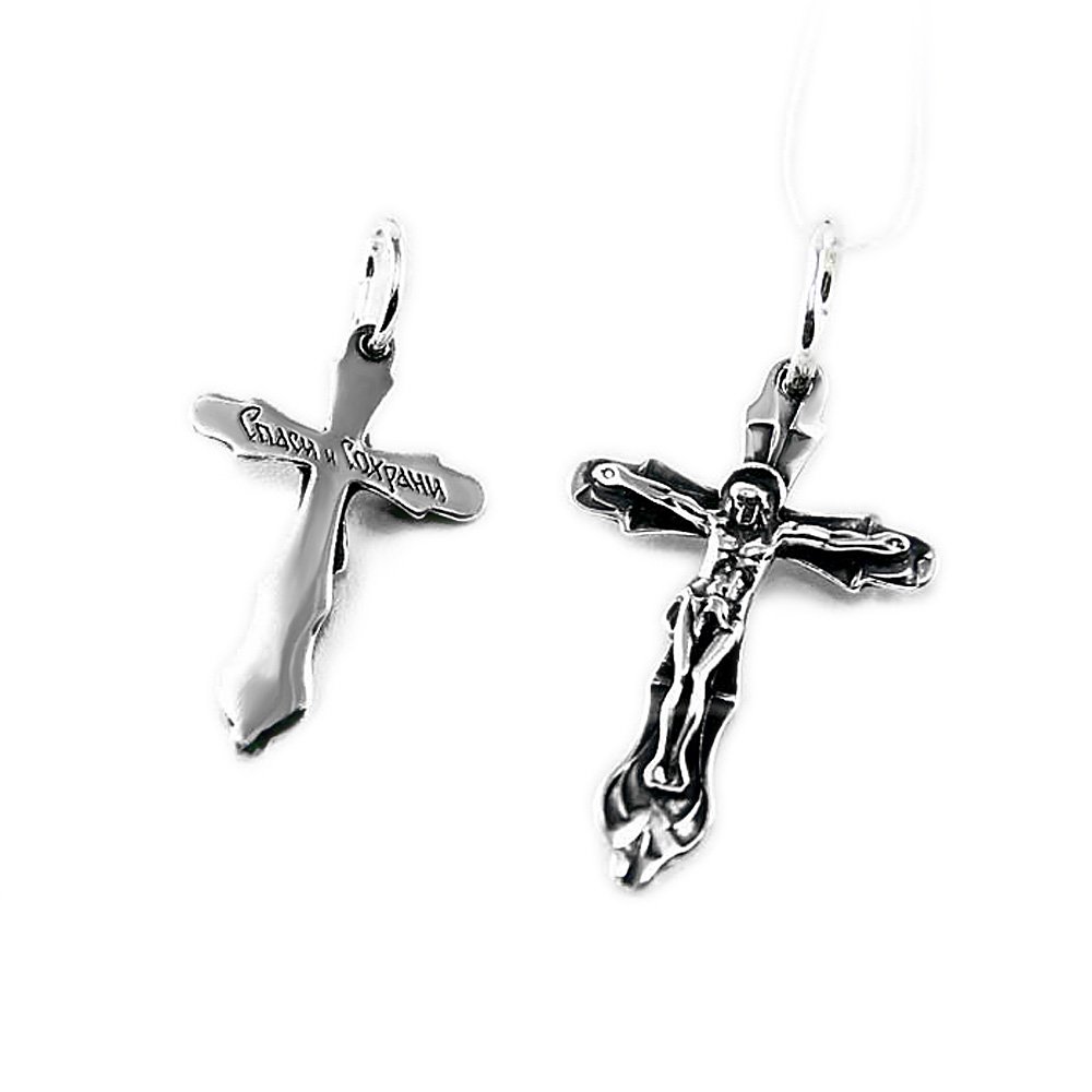 NKlaus Pendant Jesus Cross 925 Silver Orthodox Pendant Faith Symbol K39