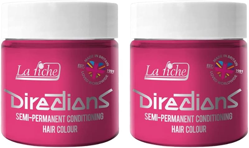 La Riche Directions Carnation Pink Semi-Permanent Hair Color 100ml Tub x2