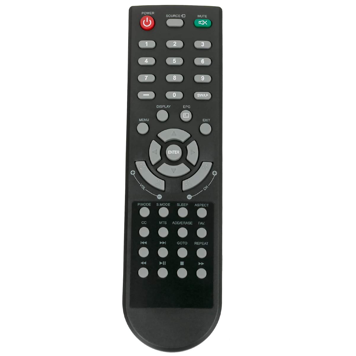Photo 1 of New Remote Control Replacement Applicable for Polaroid TV 32GSR3000FC 40GSR3000FC 55GTR3000-2 55GTR3000 55GTR3000 DE550M3N4AU-YA4 DE416T1N4AU-PA4 24GSD3000UA 24GSD3000SA 32GSD3000FB 22GSD3000F