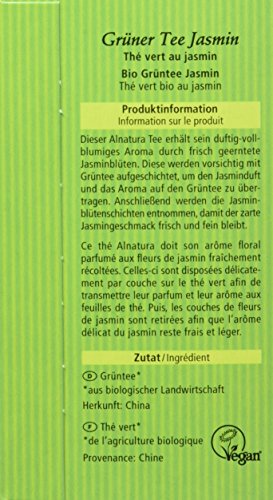 Alnatura Bio Grüntee Jasmin, 20 Beutel, 6er Pack (6 x 30 g) – Bild 4