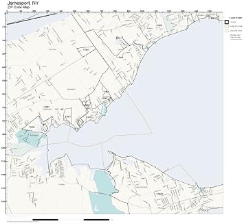 Amazon.com: ZIP Code Wall Map of Jamesport, NY ZIP Code Map Laminated
