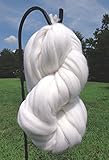 Diamond White Wool Top Roving Fiber Spinning, Felting Crafts USA (1oz)