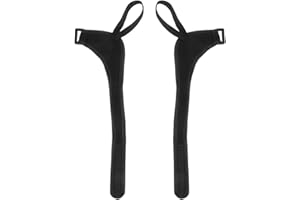 SUPVOX Adjustable Ski Pole Straps, Hiking Pole Straps, Walking Stick Wristbands, 1 Pair, Black, Polyester, 7.87 * 3.54 * 0.11