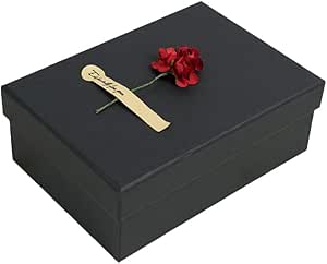 con la Caja de Regalo Decorativa de la Flor roja Falsa de la Flor: Amazon.es: Hogar