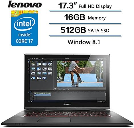 2017 Flagship Gaming Y70-70 Touch Laptop Computer S - Black - 4th Generation Intel Core i7-4720HQ (2.60GHz 1600MHz 6MB)