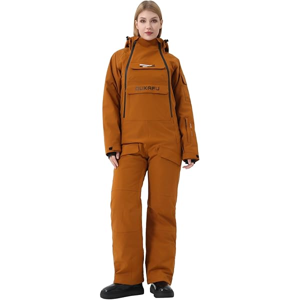 One-Piece Snowsuit For Adults | Water Resistant Windproof Ski & Rescue Suit For Winter Outdoor Activities