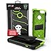 Zizo Bolt Series Compatible with iPhone 8 Plus Case Military Grade Drop Tested Tempered Glass Screen Protector Holster iPhone 7 Plus case NEON Green
