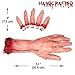 Pawliss Halloween Decorations Body Parts Severed Fake Arms Hands Fingers, Horror Bloody Props, Haunted House Decorations