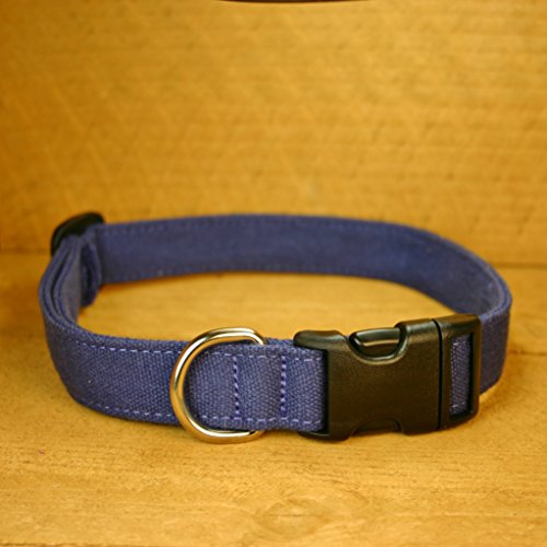 3/4" BlueSmall Hemp Basic Canvas Collar