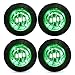Red Hound Auto 4 Clear/Green LED Side Marker Lights 3/4 Inches Truck Trailer Pickup Extra Bright