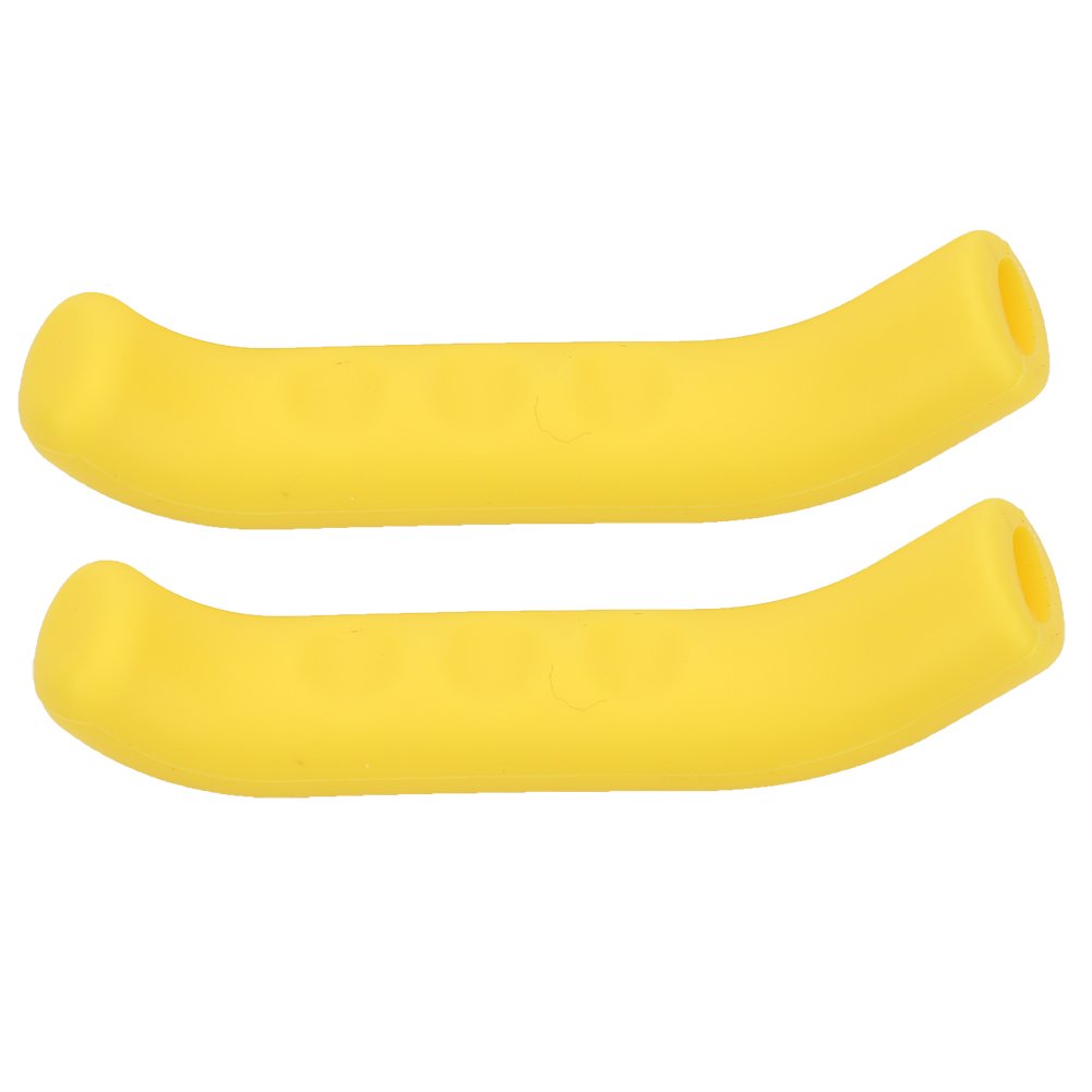 Keenso 2pcs Brake Lever Sleeve Grip, Protector Cover Silicone Protector Brake Handle Lever Sleeve 5 Colors Anti-Slip Waterproof Protector Cycling Accessory(Yellow) Riding Other