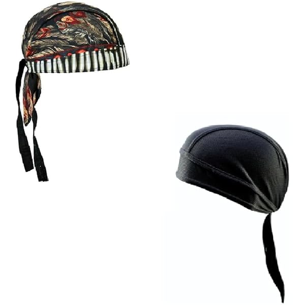 Patriotic USA Scrub Hat - Cotton Do-Rag Skull Cap With Eagle & Flags Design