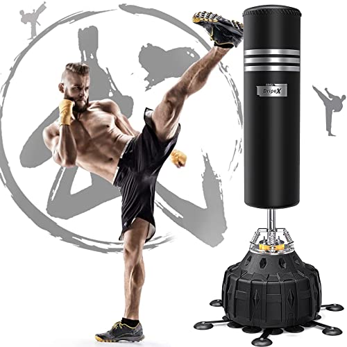 Dripex Freistehender Boxsack Stand - 178cm Heavy Duty Punching Bag mit Saugfuß für MMA und Boxing