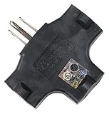 ADJ Products Black Triple tap one Male 3 Edison Female Adaptor (EC3FER)