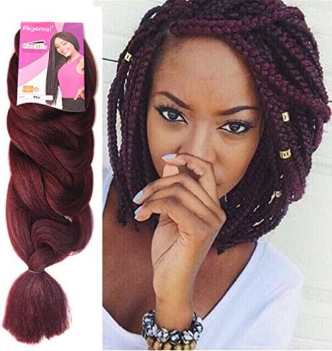 Aigemei Ombre Kanekalon Jumbo Braid Hair Extension 84inch 165g Braids Premium Original Ultra Braid 100% Kanekalon Fiber for Twist Kanekalon Braiding Hair(99j)