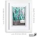 Gallery Solutions 8x10 White Wood Frame with Double White Mat for 5x7 Image