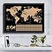 Lazy Monk Scratch Off Map of the World | Travel Poster Destination Tracker Scratching Maps | Large Black & Gold Deluxe Adventure Map with Complete Accessories Set & All Country Flags