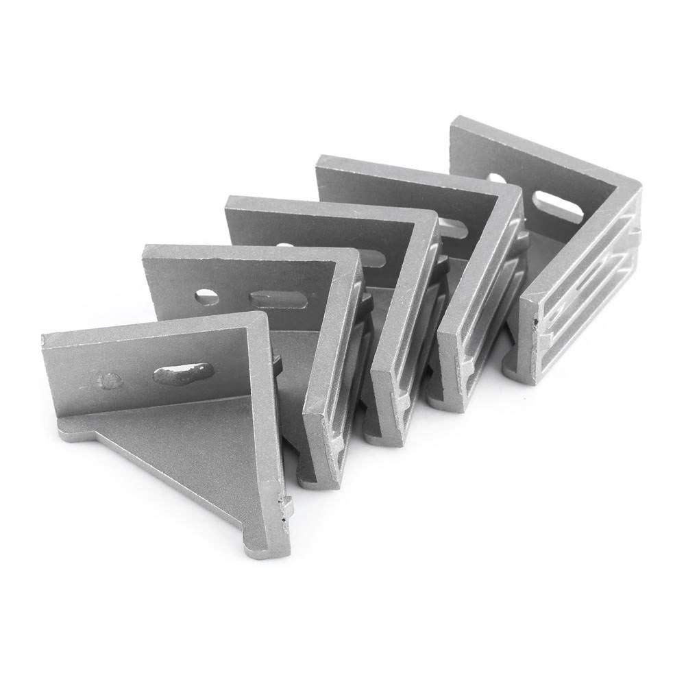 10 Pcs 3060 Aluminum Corner Bracket,58mmx 58mm x 28mm L Shape Right Angle Joint Bracket Fastener Home Hardware