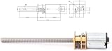 Zunate N20 12V Gear Motor 1000RPM Ball Screw M4x55mm Lead Screw Thread Output view 9