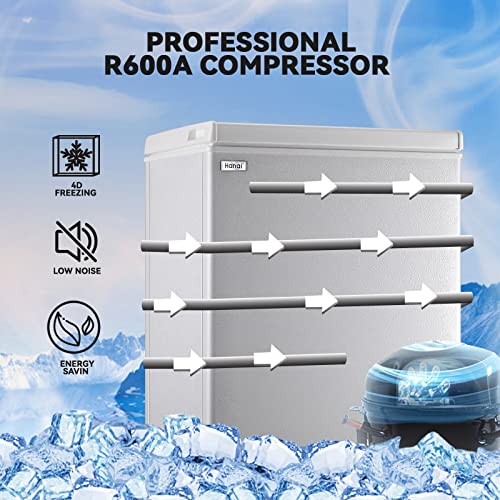 5.0 Cubic Feet Chest Freezer Compact Deep Freezers with Adjustable